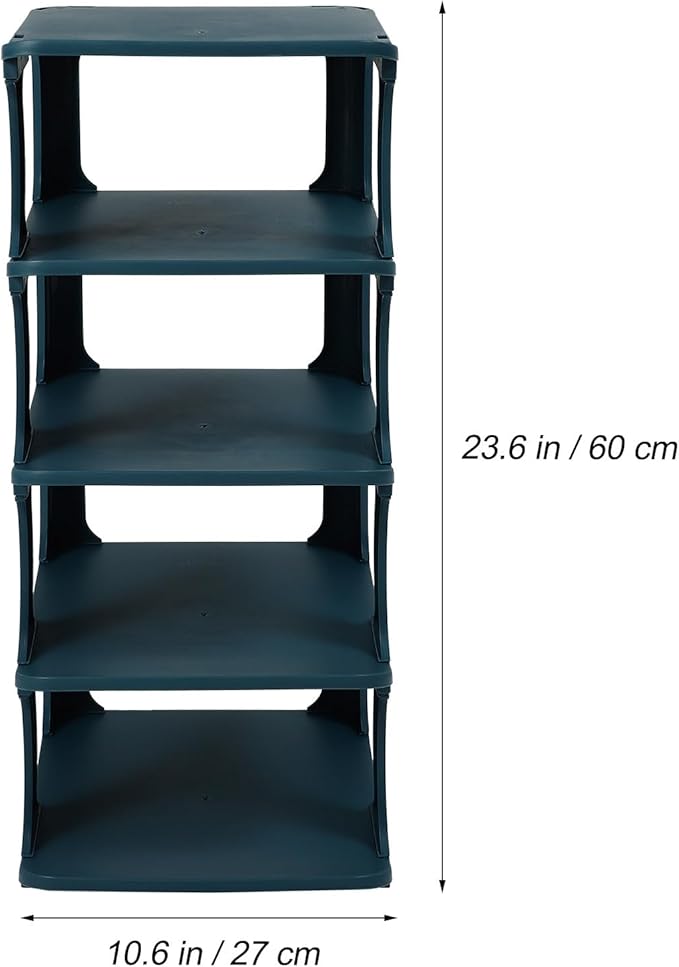 Garneck Multi-layer Plastic Shoe Organizer Rack Sturdy Walkway Storage Shelf for Hallway DIY Combination Compact Space-saving Shoe Holder for Entryway and Closet