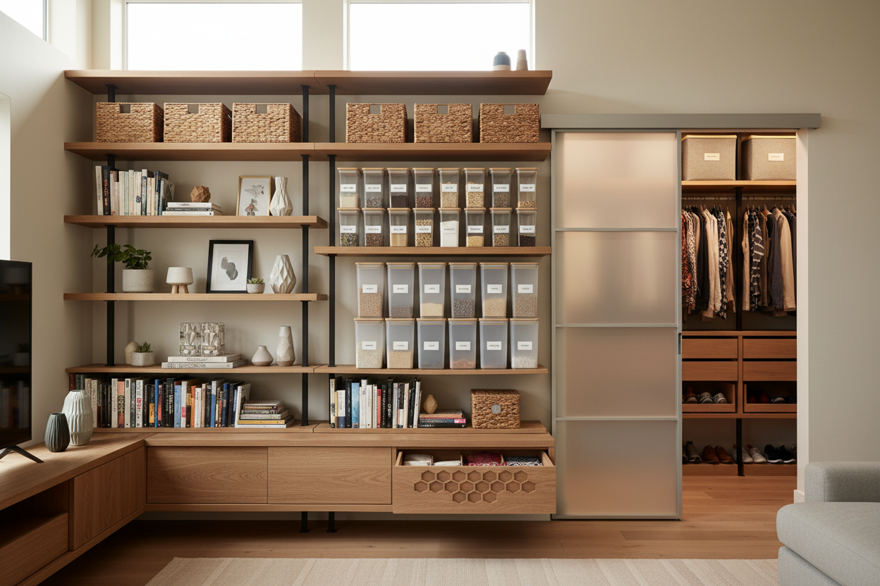 storage and organization solutions real image at home